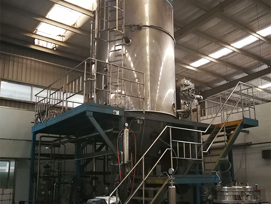 Spray granulation  tower